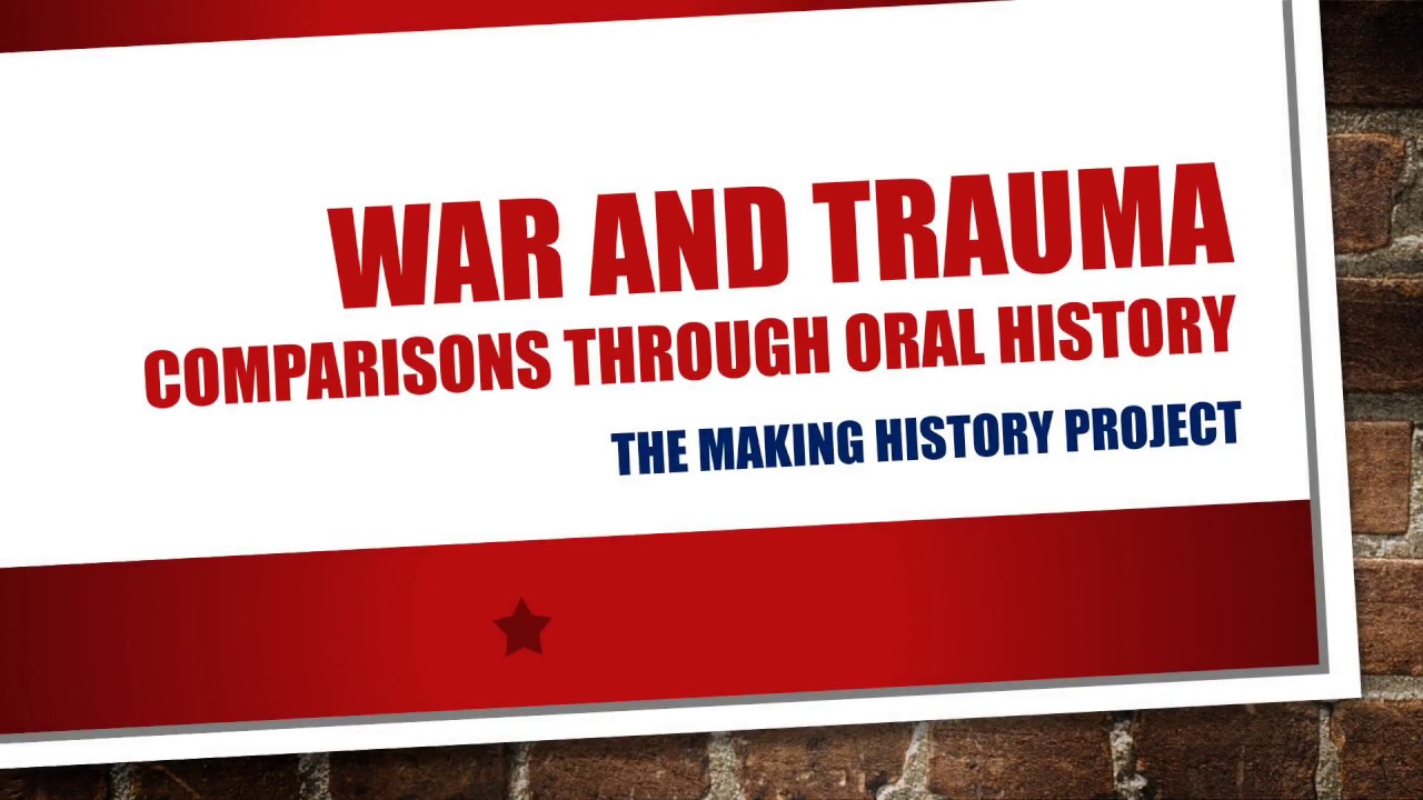 NEH Grant presentation on oral history and the Dialogues of War
